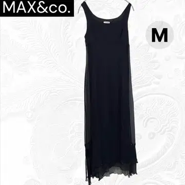 MAX&Co. 실크 100 롱 원피스 블랙 M 이탈리아제 블랙 실크
