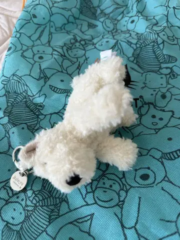 JELLYCAT 개 모양 키링 화이트