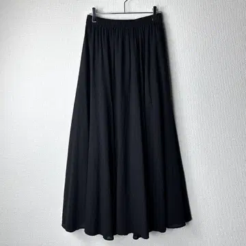 스픽 앤 스팬 립 개더 스커트 블랙 블랙