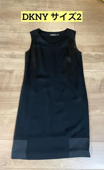 DKNY 여성용 슬리브리스 무릎 기장 원피스 사이즈 2 무지 심플