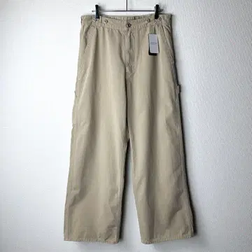 새상품 택 포함 플라주 Suspenders 팬츠 베이지