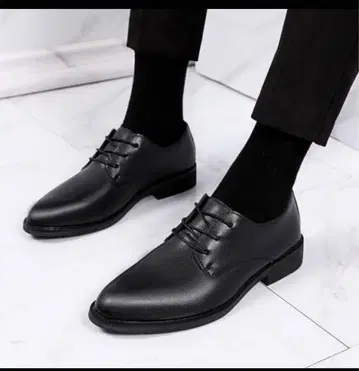 남성용 비즈니스 슈즈 블랙 27cm