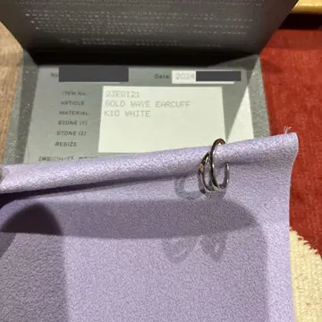 STAR JEWELRY WAVE EARCUFF K10 화이트
