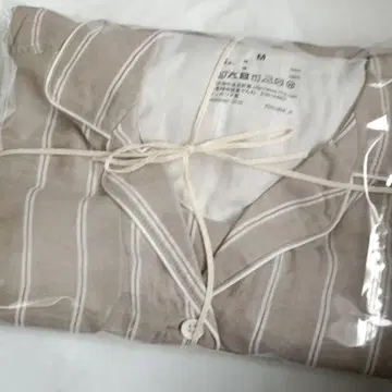 M 여성용 겨드랑이 솔기 없는 이중 거즈 긴팔 파자마 무인양품