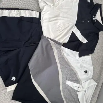 Discente 피케 셔츠 S BK/화이트