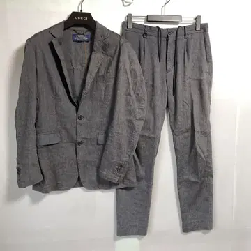 새상품급 나노 유니버스 다메리노 셋업 린넨 수트 그레이 2B