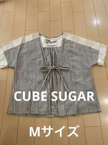 CUBE SUGAR 1989 스트라이프 반팔 상의