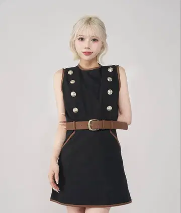 Darich 캔버스 미니 원피스 BLK FL 새상품, 미사용 완판템
