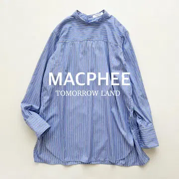 MACPHEE 2024SS 이지케어 스탠드 카라 튜닉 셔츠