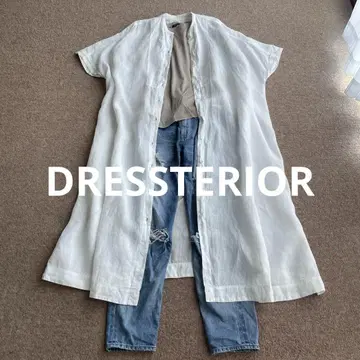 DRESSTERIOR 드레스테리아 린넨 셔츠 원피스 화이트