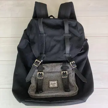 Herschel 백팩 블랙 헤링본 무늬