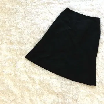 세미 플레어 스커트 무릎 기장 라메 블랙 예쁜