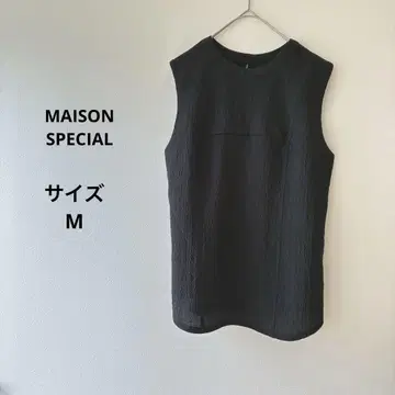 MAISON SPECIAL 블랙 슬리브리스 블라우스 사이즈 M