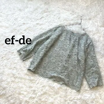 에프데 전체 레이스 블라우스 5부 소매 꽃무늬 탑 포멀 페미닌