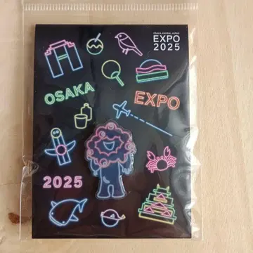 EXPO 2025 오사카 간사이 엑스포 핑 배지 네온