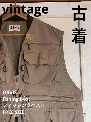 vintage 구제 의류 Orvis 오비스 낚시용 조끼 베이지