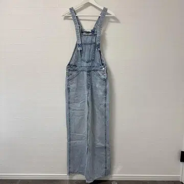 ZARA 라이트 블루 데미지 가공 오버롤