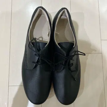 MUJI 무인양품 피로하지 않는 가죽 신발 블랙 플랫 24.5cm