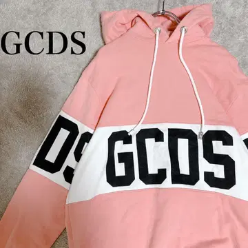 GCDS 후드티 핑크 빅 로고 맨투맨 트레이닝복