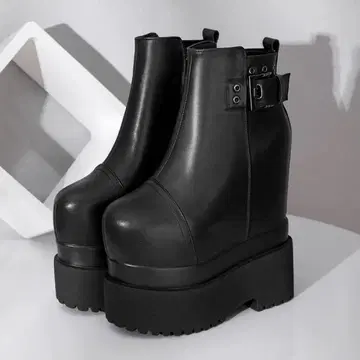 통굽 부츠 블랙 신장 보정 코스프레 18cm