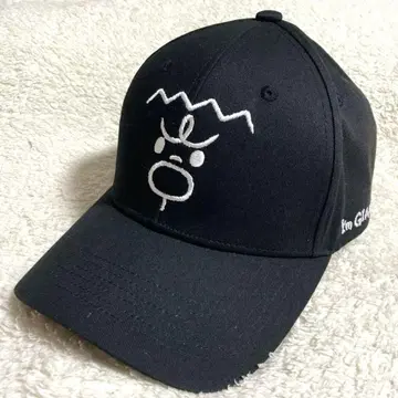 도라에몽 자이언 캡 새상품급 자수 블랙 모자 아이엠도라에몽