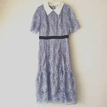 31 sons de mode 레이스 원피스 S 롱 원피스 화이트 카라