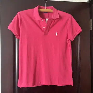폴로 랄프 로렌 핑크 피케 셔츠 여성용