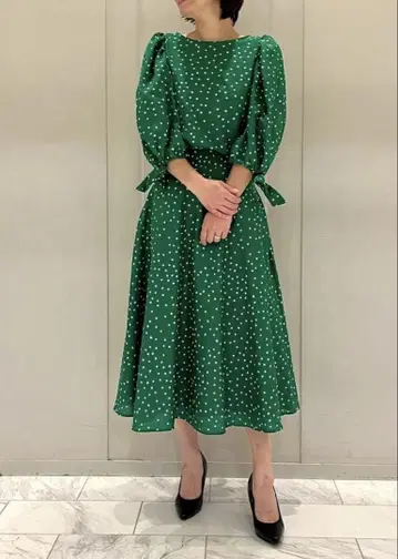 EPOCA 64,900엔 23S/S 도트 자카드 플레어 스커트