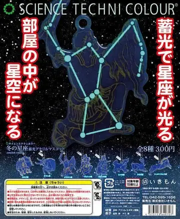 사이언스 테크니컬러 겨울의 밤하늘 축광 아크릴 마스코트