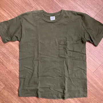 90s GAP 올드 갭 포켓 티셔츠 USA 카키