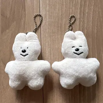 하루짱 토끼 봉제 인형 마스코트 키체인 포함
