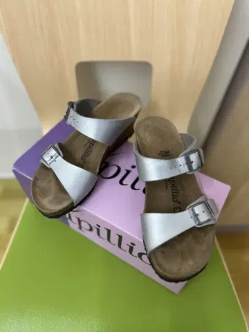 Papillio 여름 컴포트 샌들 실버 36 used