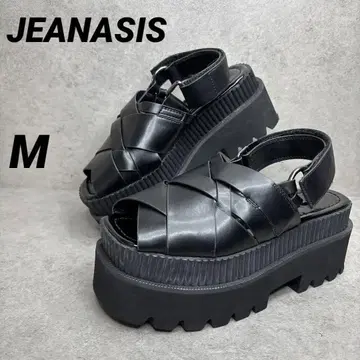 컨디션 최상! JEANASIS 지나시스 비거 메쉬 샌들 M 사이즈 블랙