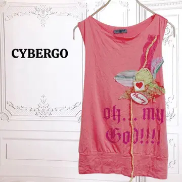CYBERGO 탱크탑/슬리브리스 [SS~S] 핑크 레이스/와펜