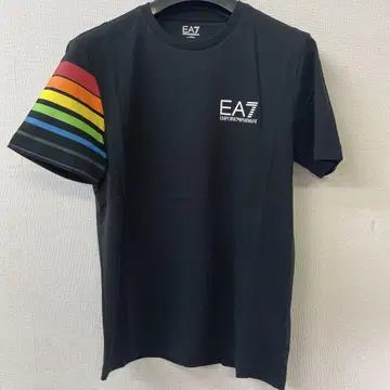 엠포리오 아르마니 아르마니 남성용 티셔츠 새상품 팔 라인 블랙 XS