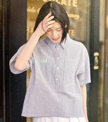 펠리시모 써니클라우드 축구 원단 스트라이프 셔츠 사이즈 L 반팔