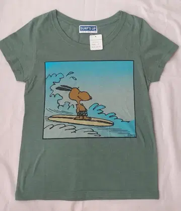 SURF'S UP PEANUTS 스누피 티셔츠 서핑 업