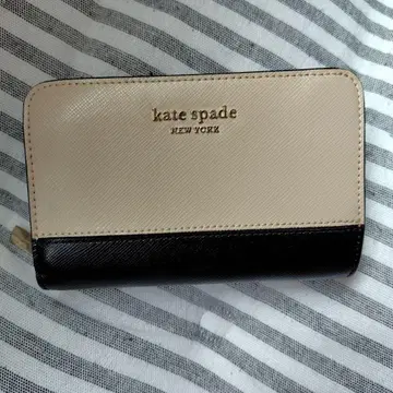 kate spade 두겹 지갑 베이지/블랙