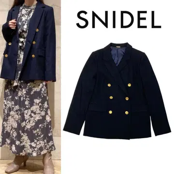 SNIDEL 스나이델 더블 자켓 테일러드 자켓 네이비