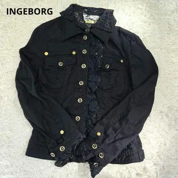 INGEBORG 잉게보그 블랙 레이스 자켓 셔츠
