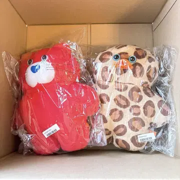미사용 새상품 mojojojo BIG 봉제 인형 병아리 고양이 2개 세트