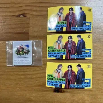 Mrs. GREEN APPLE 10주년 기념 스티커 3종 마그넷 세트