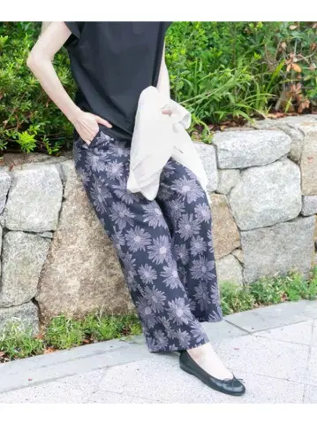 URBAN RESEARCH ITEMS 린넨 레이온 와이드 팬츠