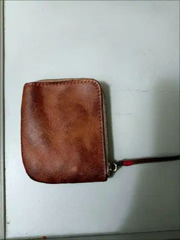 브라운 가죽 코인 케이스/동전 지갑