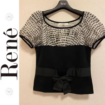 최저가! 새상품급 Rene 36 쉬폰 도킹 반팔 상의