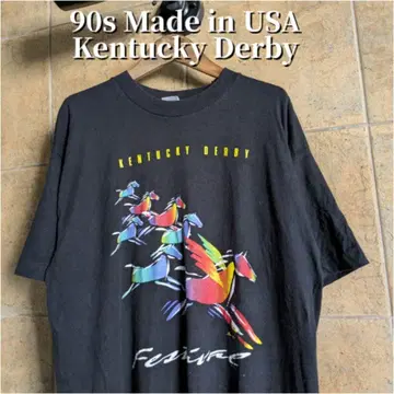 90년대 USA제 Kentucky Derby 애니멀 티셔츠 L