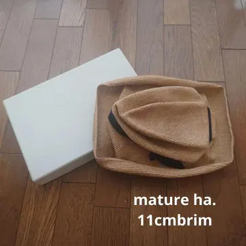 mature ha. BOXED HAT 밀짚모자 11cm 챙, 박스 포함