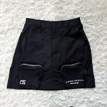 RUFFLOG 라플로그 스트레치 골프 스커트 블랙 검정 나일론