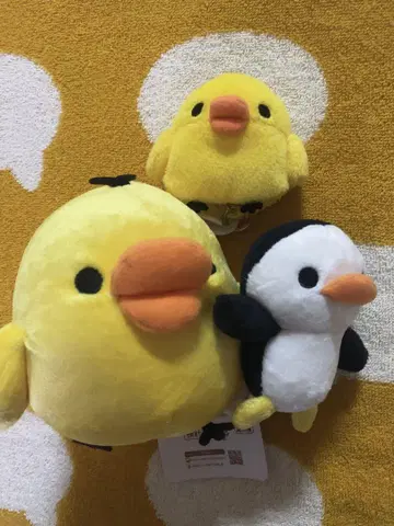 리락쿠마 키이로이토리 봉제 인형 봉제 인형 키링 세트