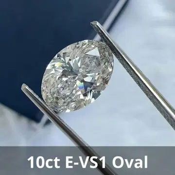 10.00ct E-VS1 오벌 르라보 다이아몬드